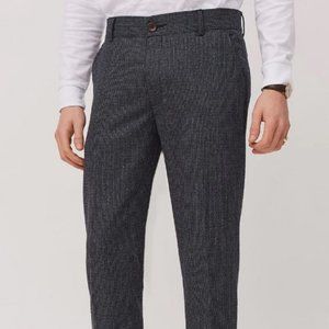 PERCIVAL Dress Trousers Navy Mini Check